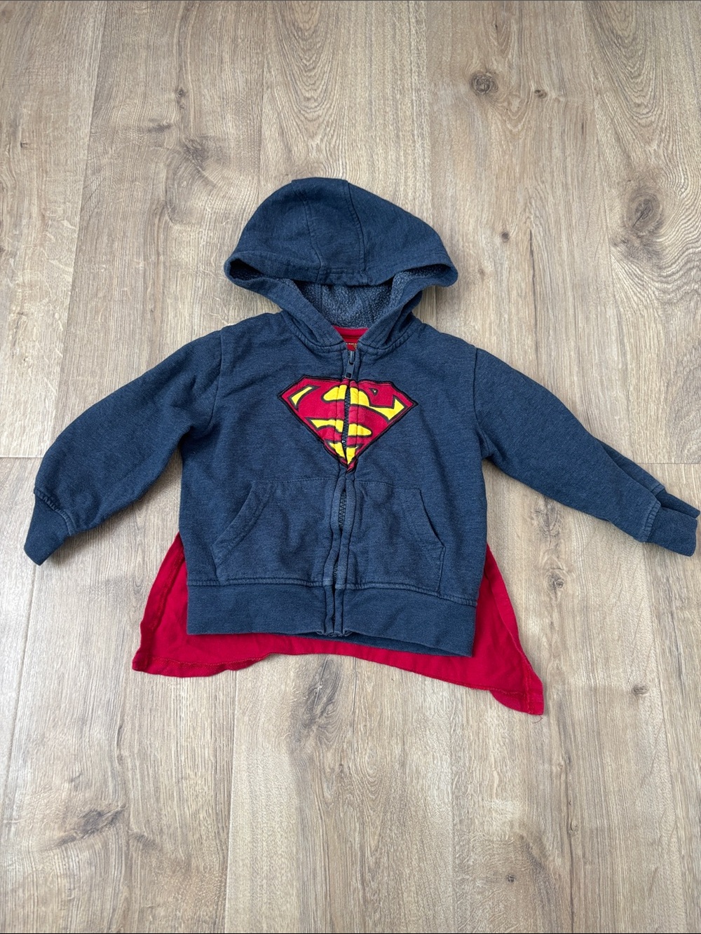 Superman Hooded Zip-Up Sweatshirt with Cape